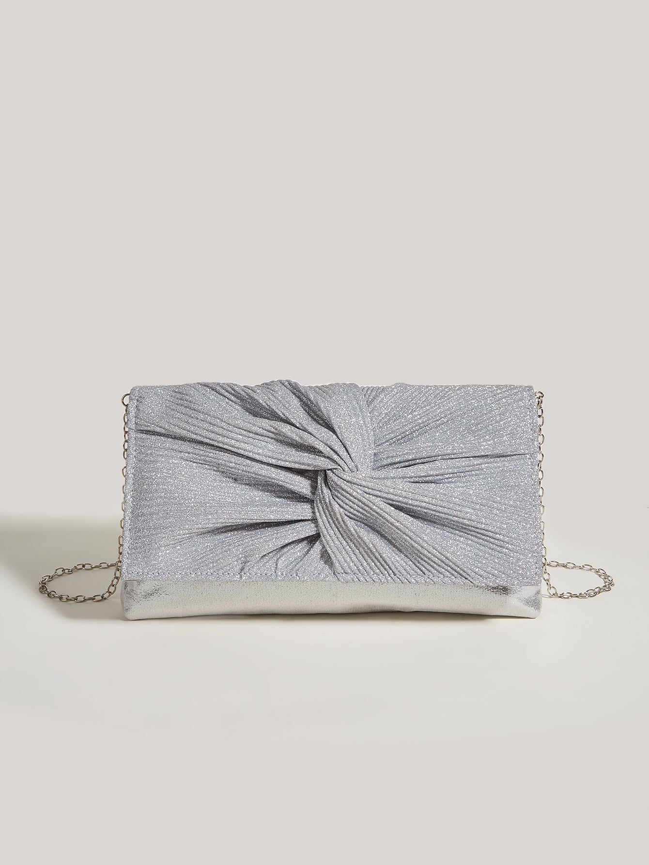 Adorn&Pulse - Pleated Shiny Clutch • High-End Evening Woman's Bag