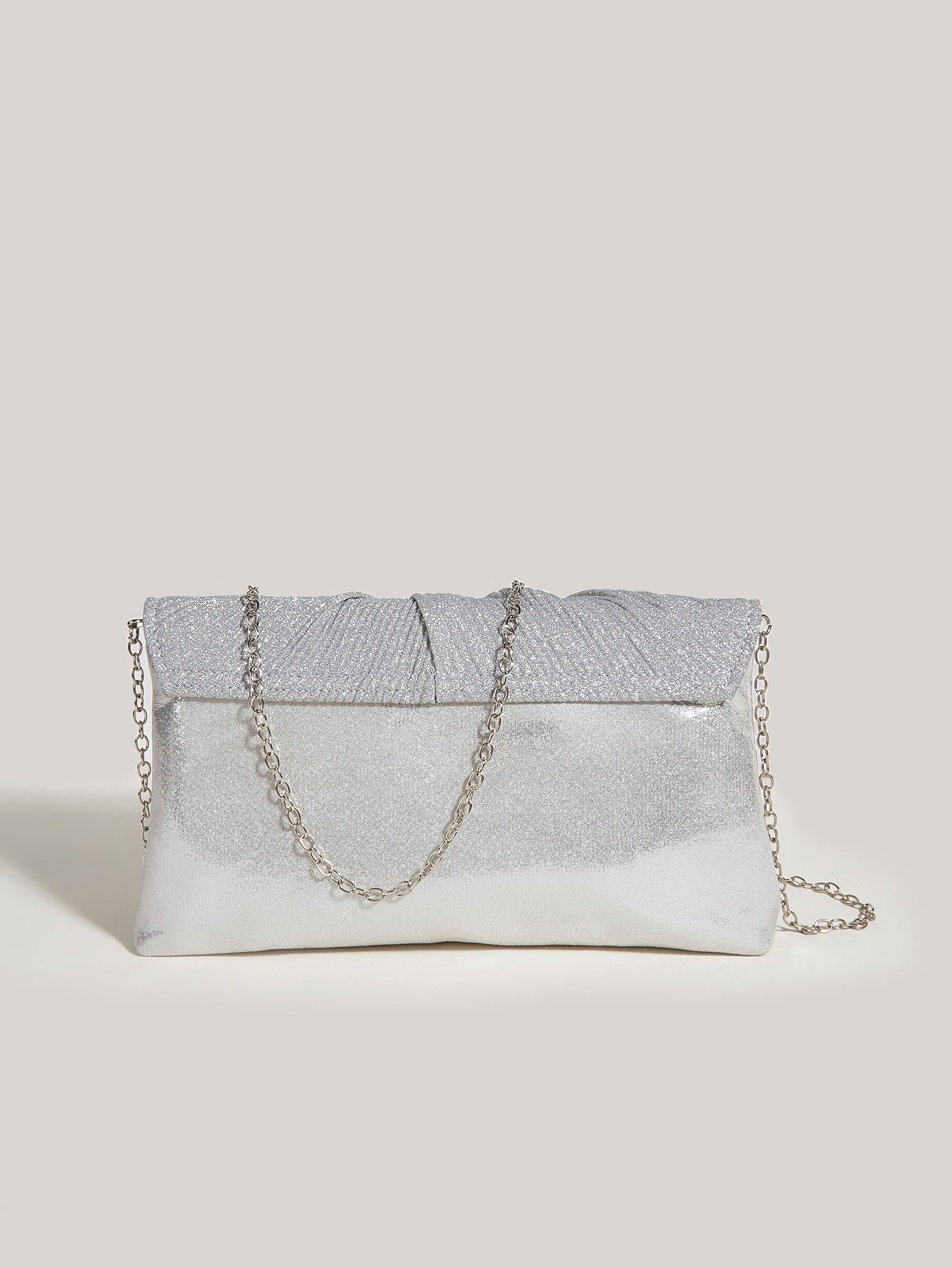 Adorn&Pulse - Pleated Shiny Clutch • High-End Evening Woman's Bag