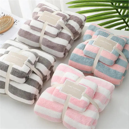 Simple Stripes Towels • Quick Drying Towel Sets