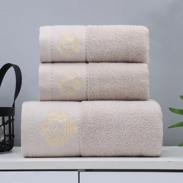 Face&Bath Towels Set • High Quality Cotton Embroidery