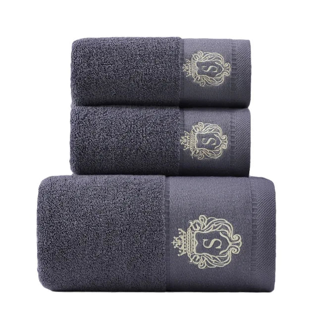 Face&Bath Towels Set • High Quality Cotton Embroidery