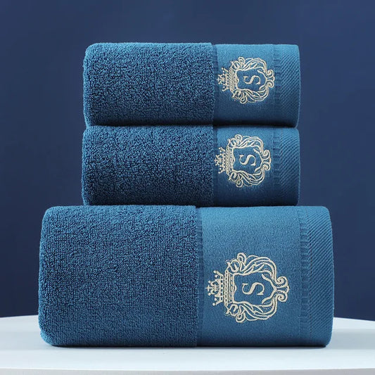 Face&Bath Towels Set • High Quality Cotton Embroidery