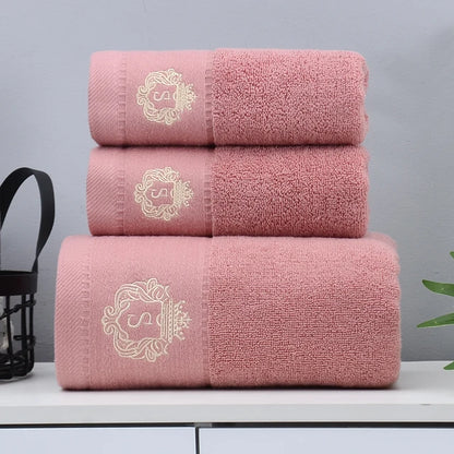 Face&Bath Towels Set • High Quality Cotton Embroidery