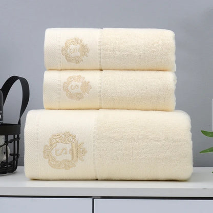 Face&Bath Towels Set • High Quality Cotton Embroidery