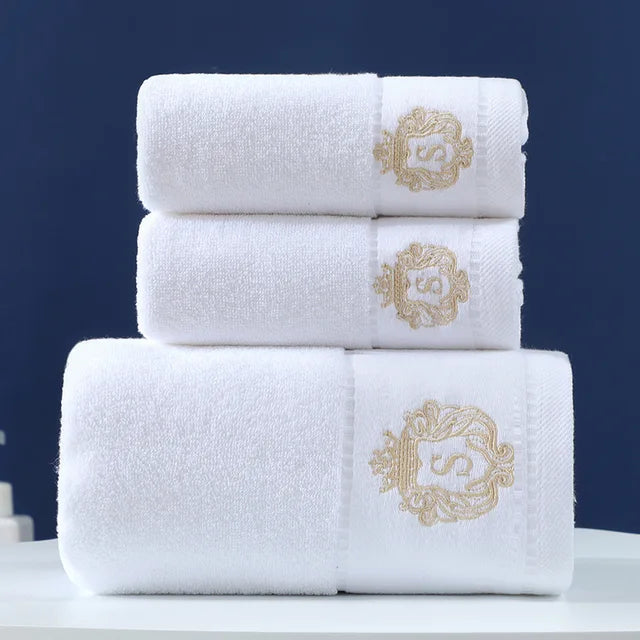 Face&Bath Towels Set • High Quality Cotton Embroidery