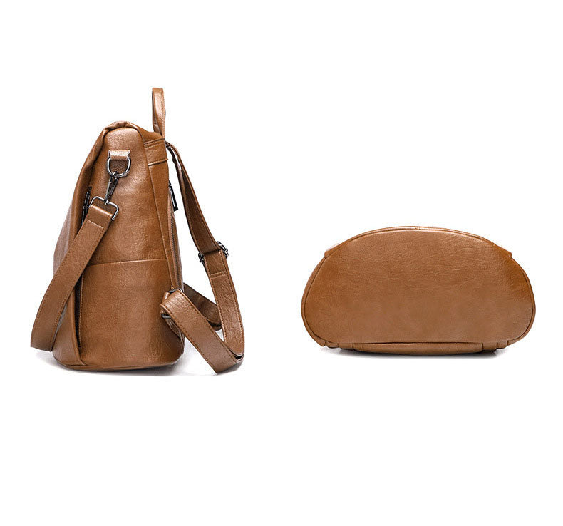 Anti-Theft Casual Backpack • Soft Leather Bag