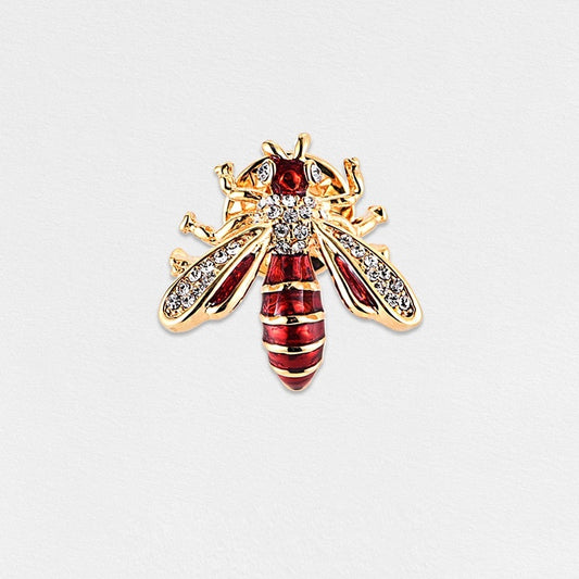 Crystal Bee Brooch •  Insect Cufflinks Pin