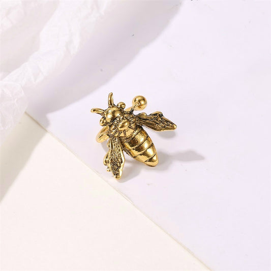 Bee Open Ear Clip • Metal Insect Earrings