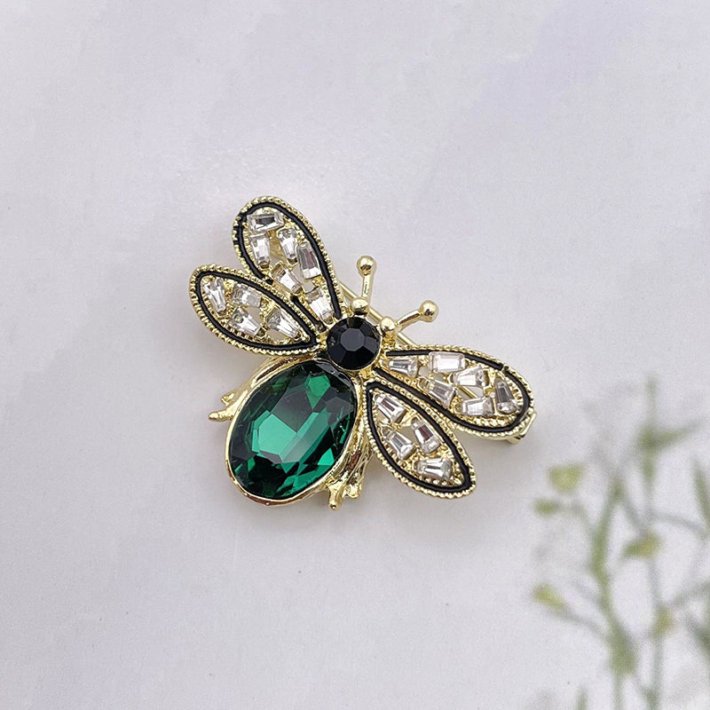 Butterfly Wings Brooch • Rhinestone Dress Pin