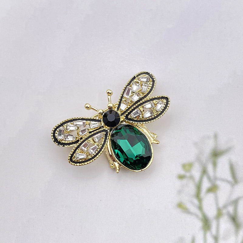 Butterfly Wings Brooch • Rhinestone Dress Pin