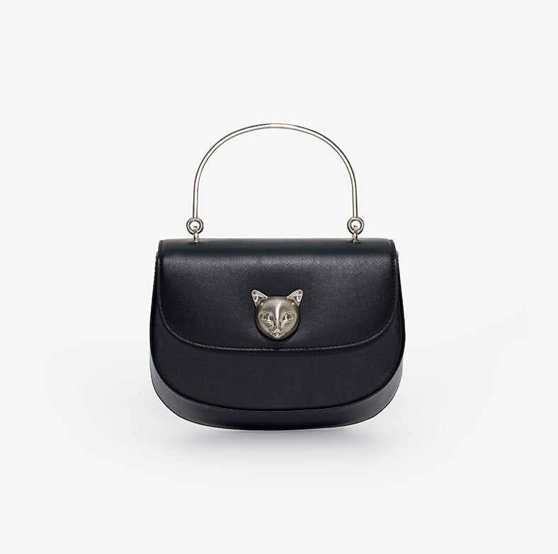 Cat Head Cult Saddle Bag • Niche Luxury Leather Handbag