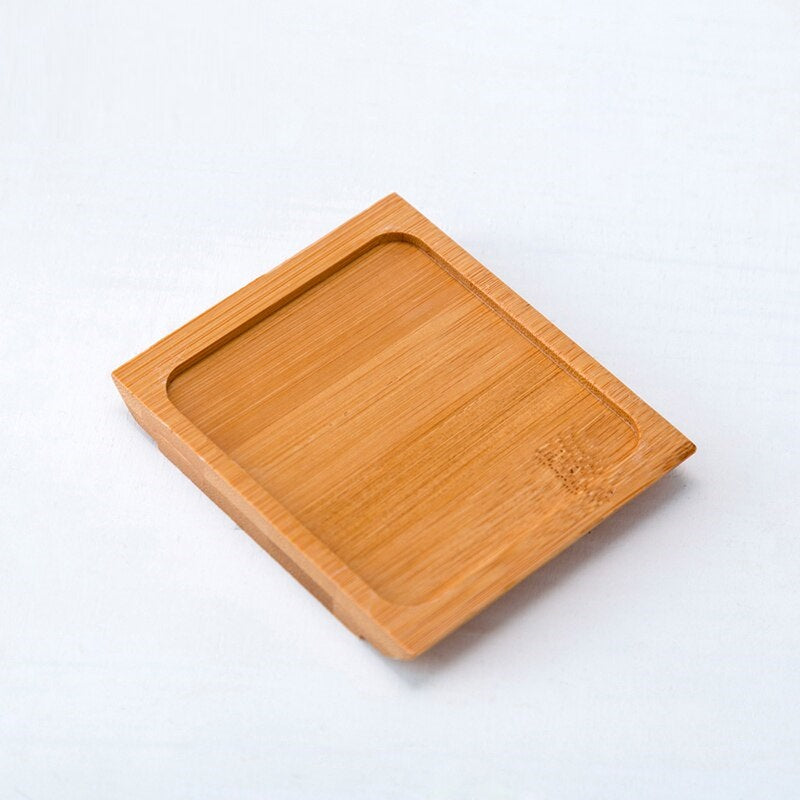 Ceramic Planter • Bamboo Tray Iron Frame Flower Pot