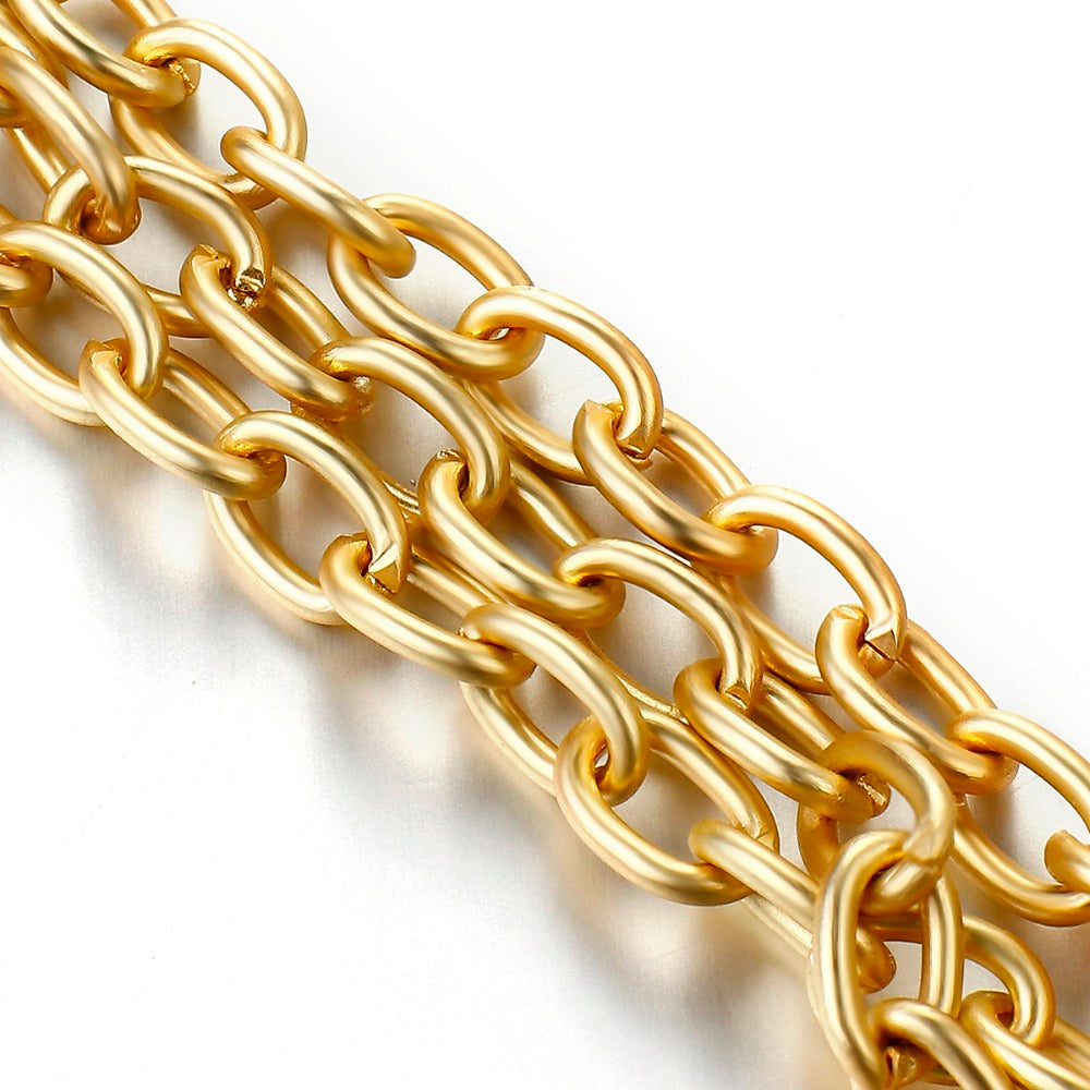 Charm Toggle Chain • Gold Plated Stainless Steel Alloy Bracelet