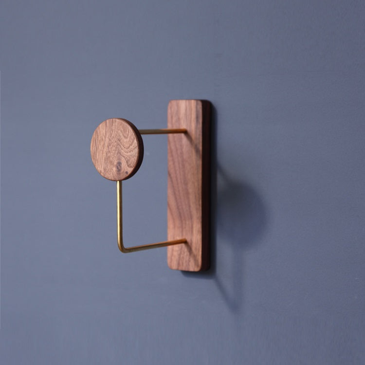 Coat Storage Rack • Walnut Brass Hanger