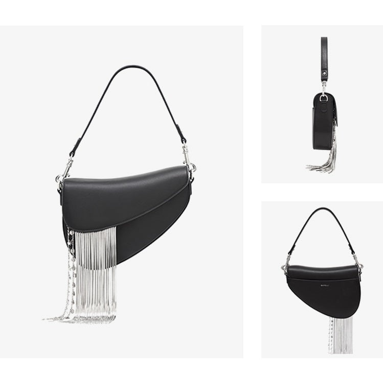 Silver Tassel Autumn Winter Bag • Cow Leather Messenger Bag