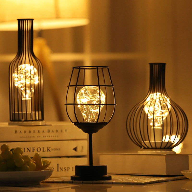 Decorative Night Light • Iron Wire LED Light