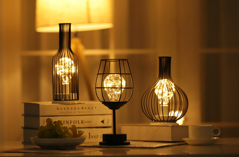 Decorative Night Light • Iron Wire LED Light