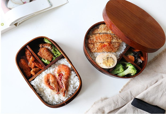 Divided Meal Box • Wooden Lunch Box