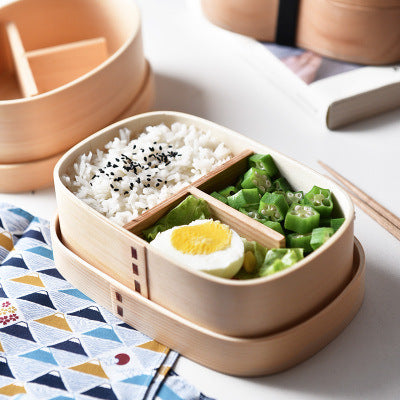 Divided Meal Box • Wooden Lunch Box