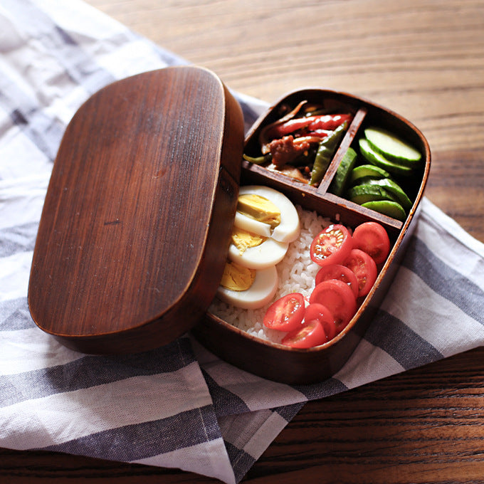 Divided Meal Box • Wooden Lunch Box