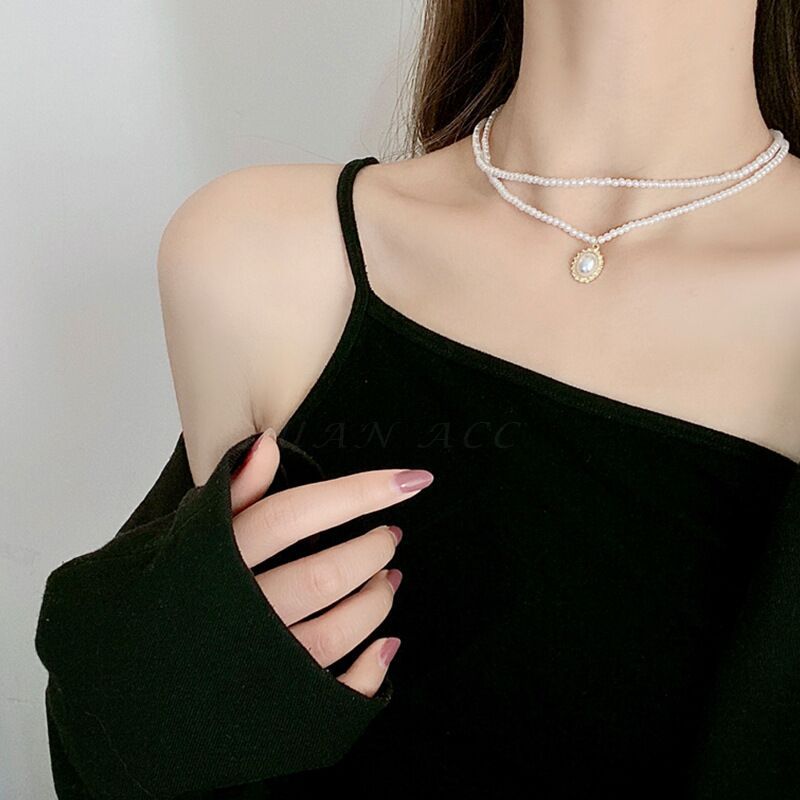 Retro Baroque Clavicle Chain • Mother of Pearl Choker