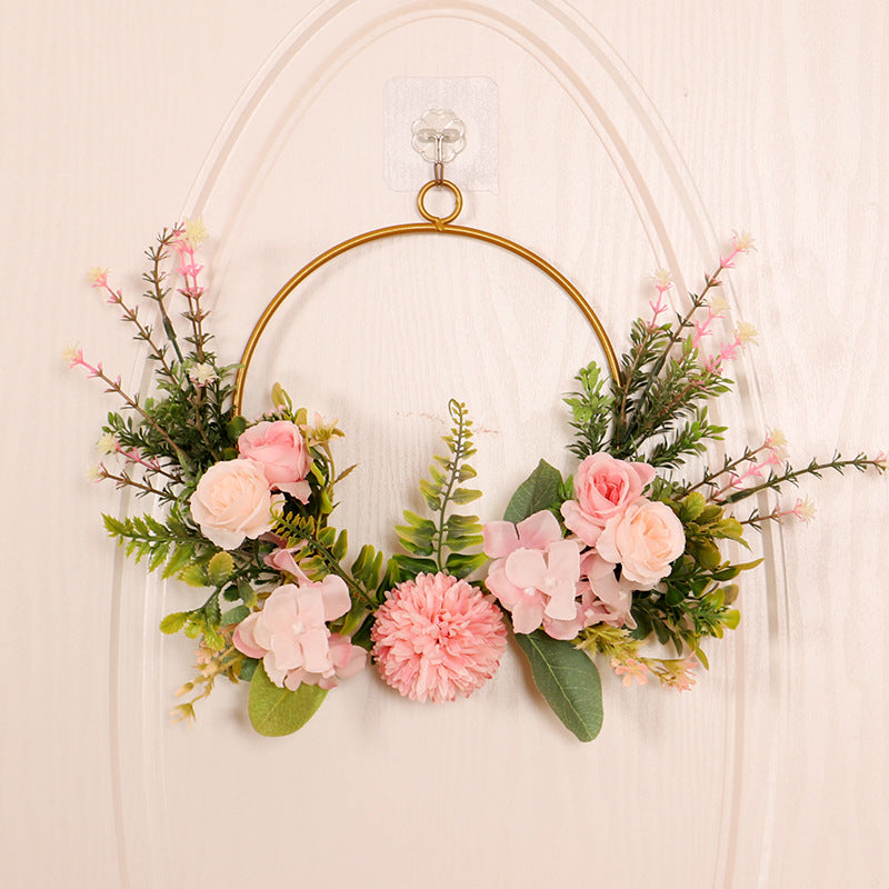 Entry Door Decoration • Wrought Iron Flower Ring