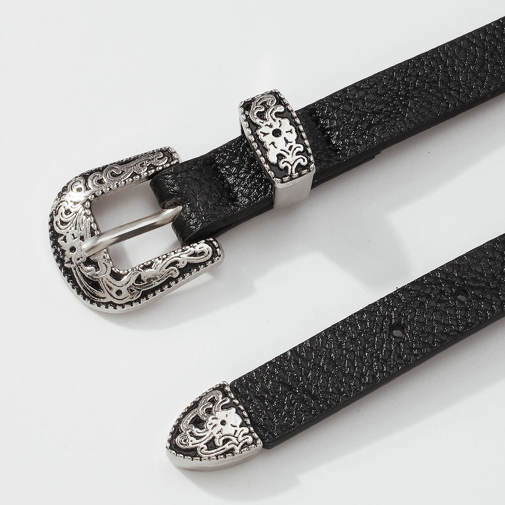 Metal Buckle Choker • Zync Alloy Leather Strap