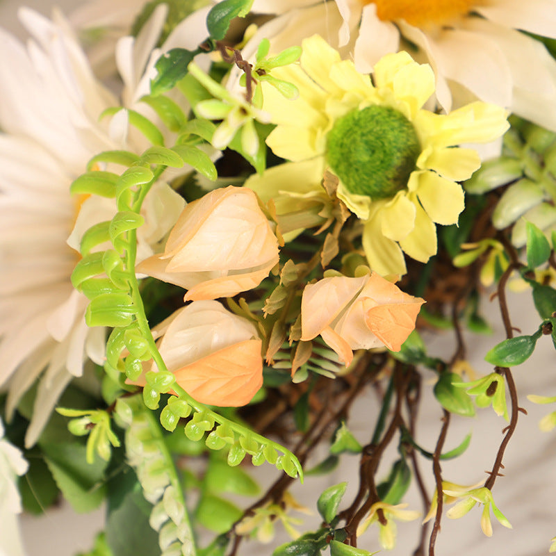 Front Door Decoration • Sunflower Fern Wreath