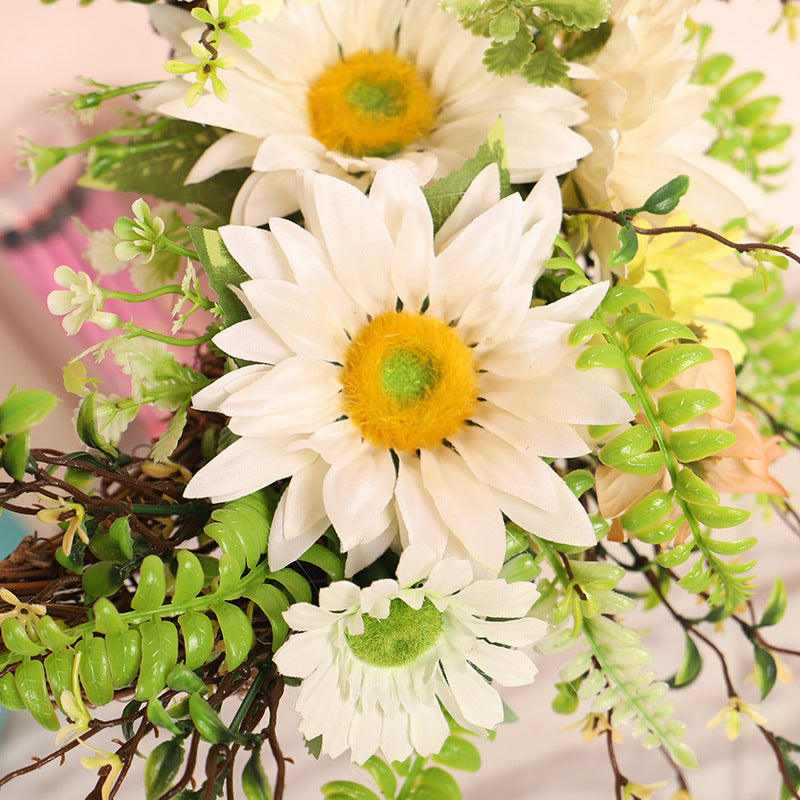 Front Door Decoration • Sunflower Fern Wreath