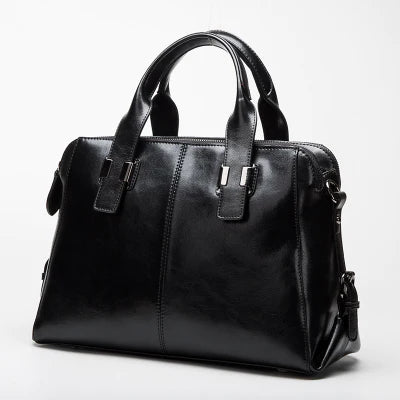 Cow Leather Handbag • Large Tote Messenger Bag