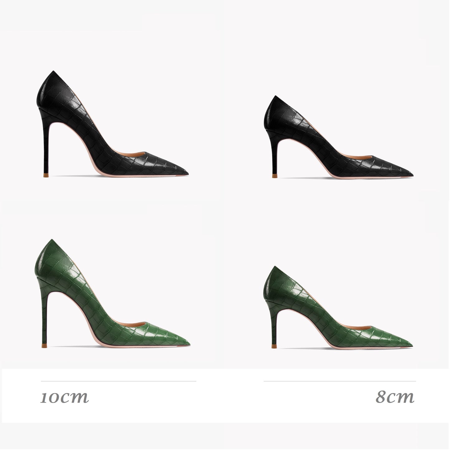 Crocodile Pattern Stiletto • Genuine Leather Shoes