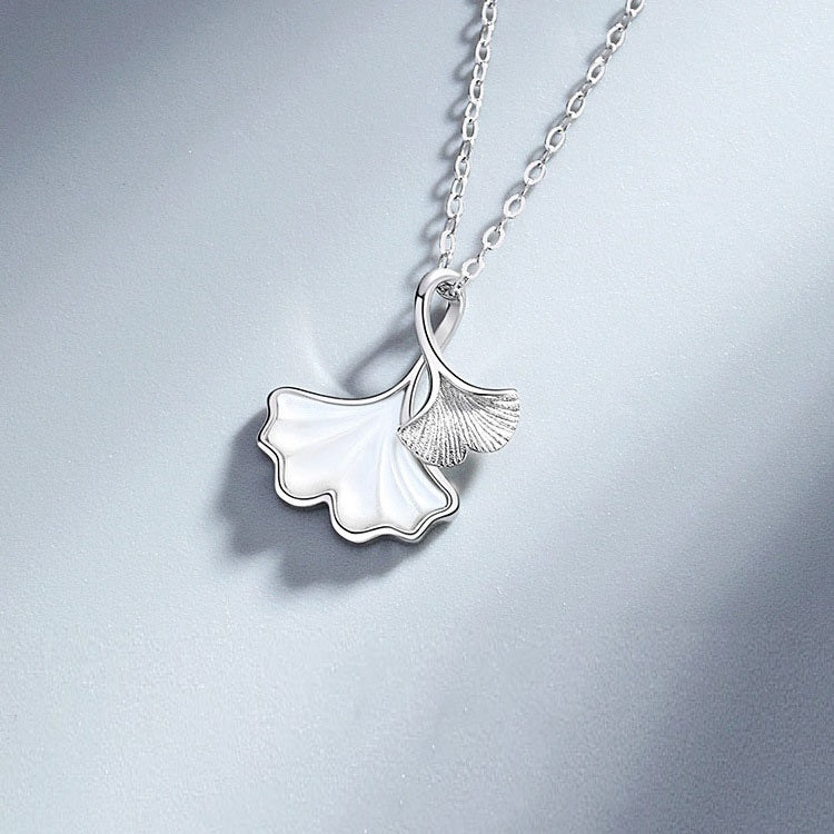 Ginkgo Leaves Clavicle Chain • Gold Plated Sterling Silver