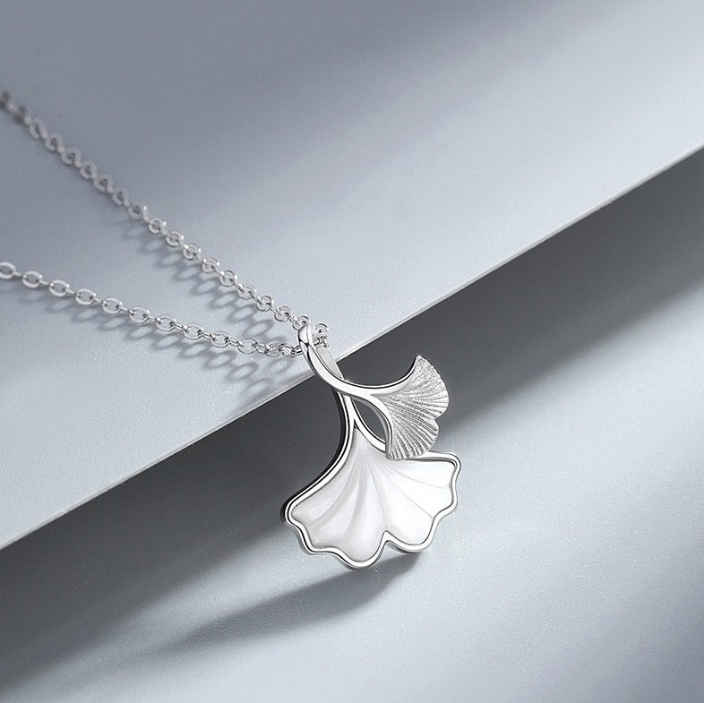 Ginkgo Leaves Clavicle Chain • Gold Plated Sterling Silver