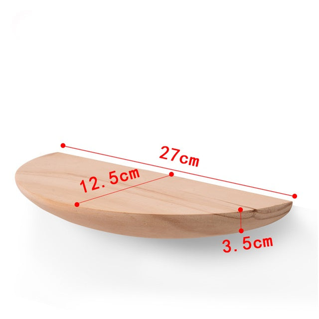 Hanging Display Stand • Wooden Semicircle Shelf