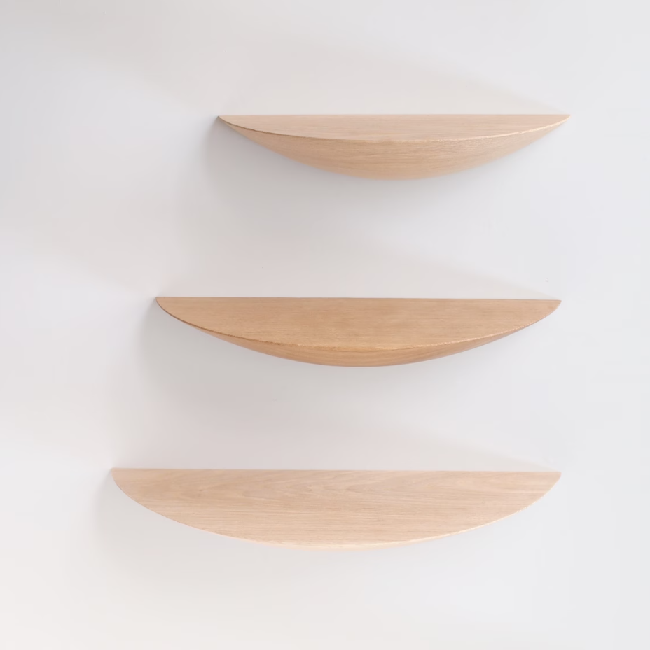 Hanging Display Stand • Wooden Semicircle Shelf