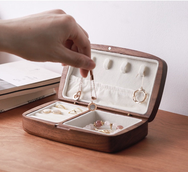 High-End Travel Storage • Wooden Jewelry Box