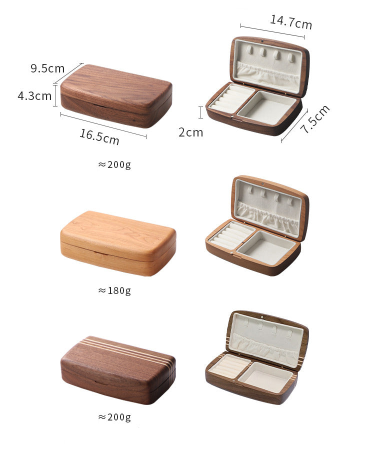 High-End Travel Storage • Wooden Jewelry Box