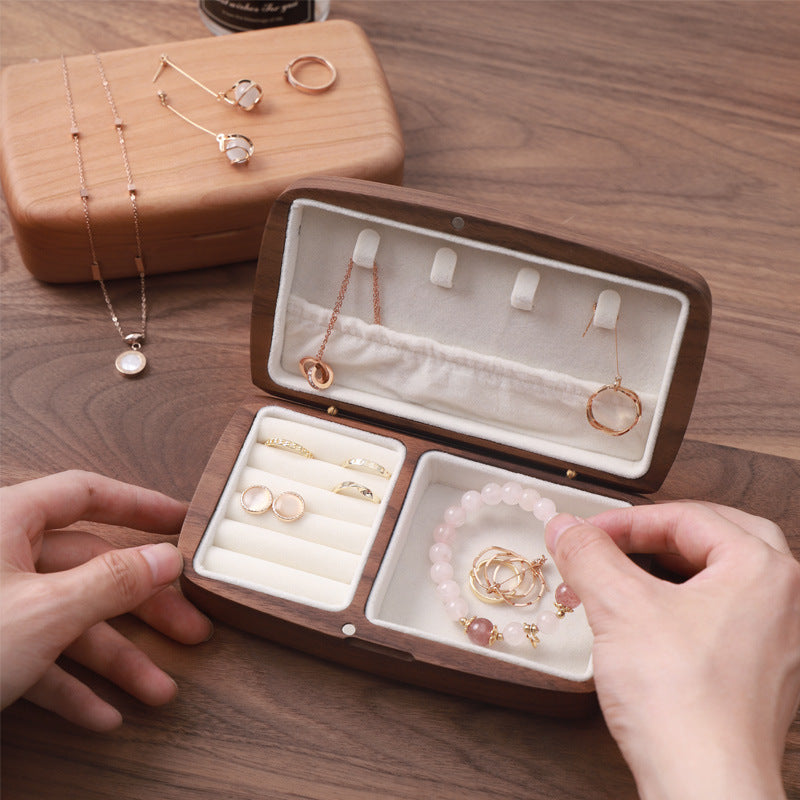 High-End Travel Storage • Wooden Jewelry Box