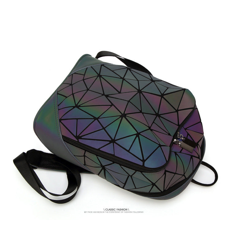 Irregular Triangle Backpack • Luminous Cyber Bag • Night Reflective Safety Gear