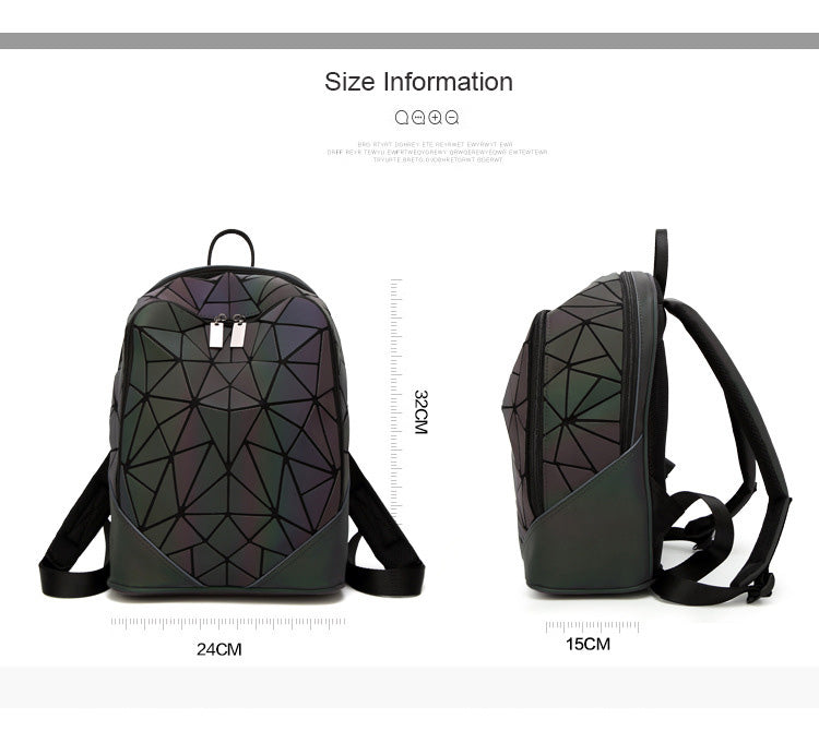 Irregular Triangle Backpack • Luminous Cyber Bag • Night Reflective Safety Gear