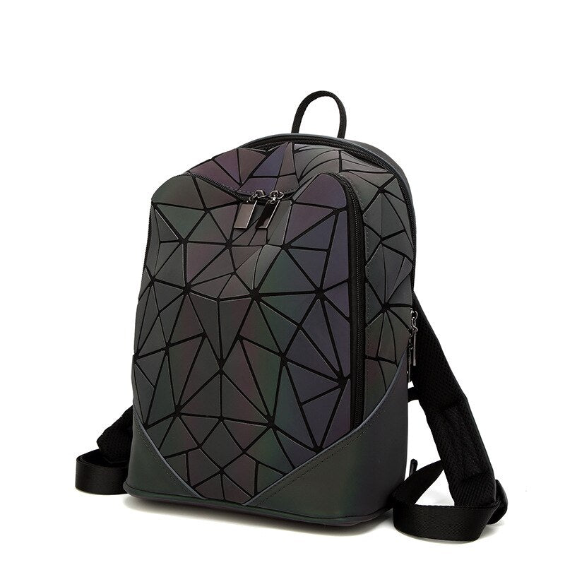 Irregular Triangle Backpack • Luminous Cyber Bag • Night Reflective Safety Gear