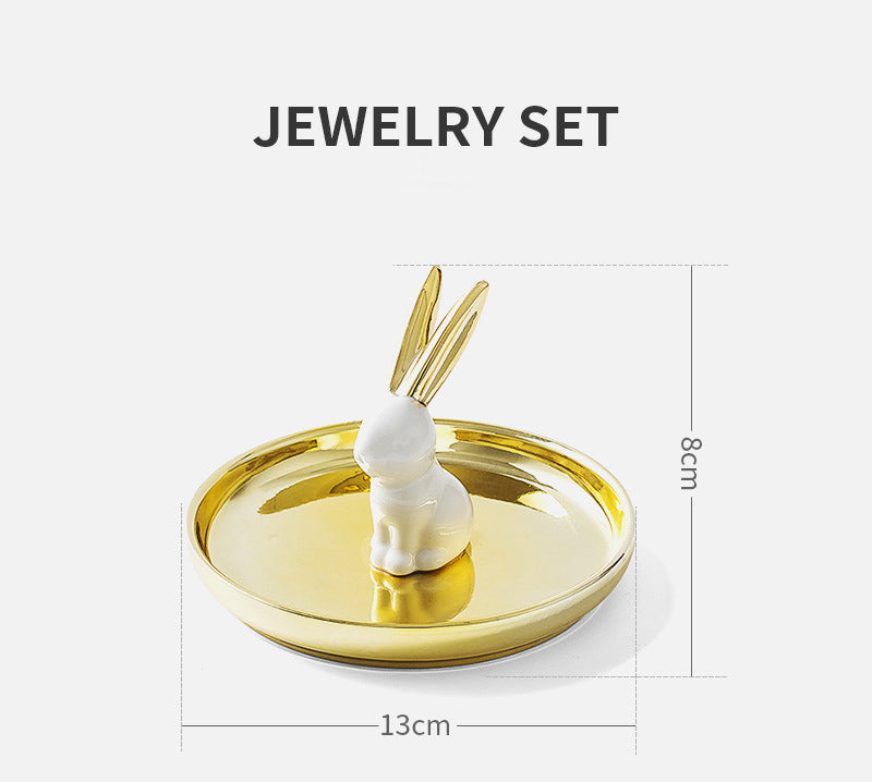 Jewelry Organizer • Ceramic Gold Tray