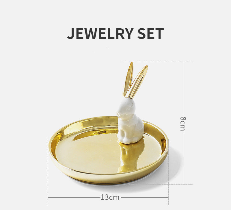 Jewelry Organizer • Ceramic Gold Tray