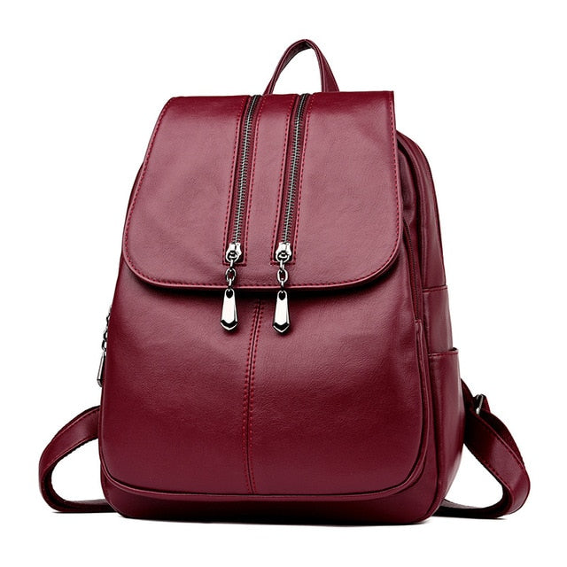 Laptop Leather Backpack • Women's Luxury Satchel Bag