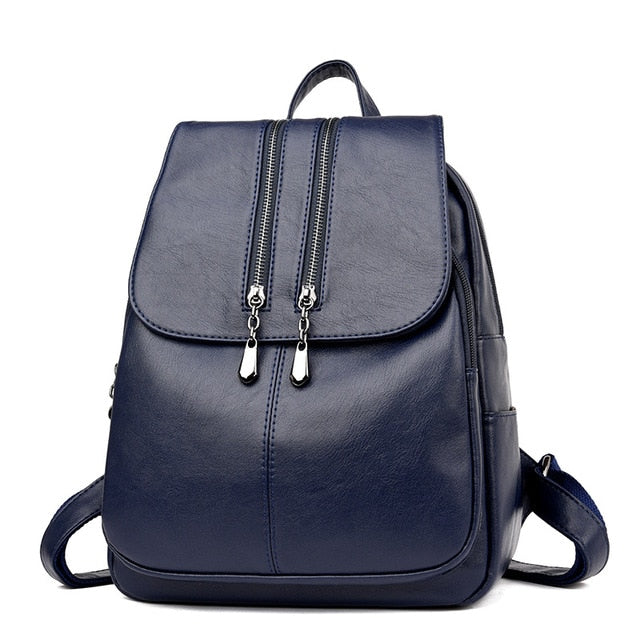 Laptop Leather Backpack • Women's Luxury Satchel Bag