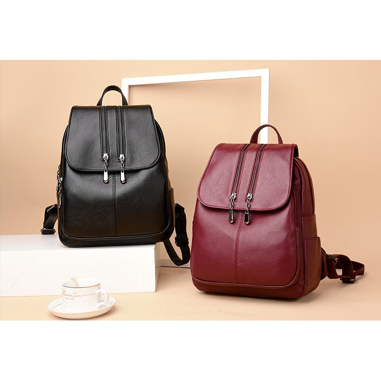 Laptop Leather Backpack • Women's Luxury Satchel Bag