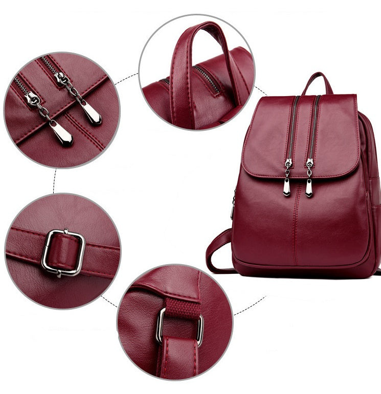 Laptop Leather Backpack • Women's Luxury Satchel Bag