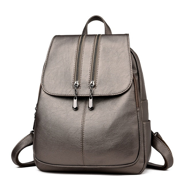 Laptop Leather Backpack • Women's Luxury Satchel Bag