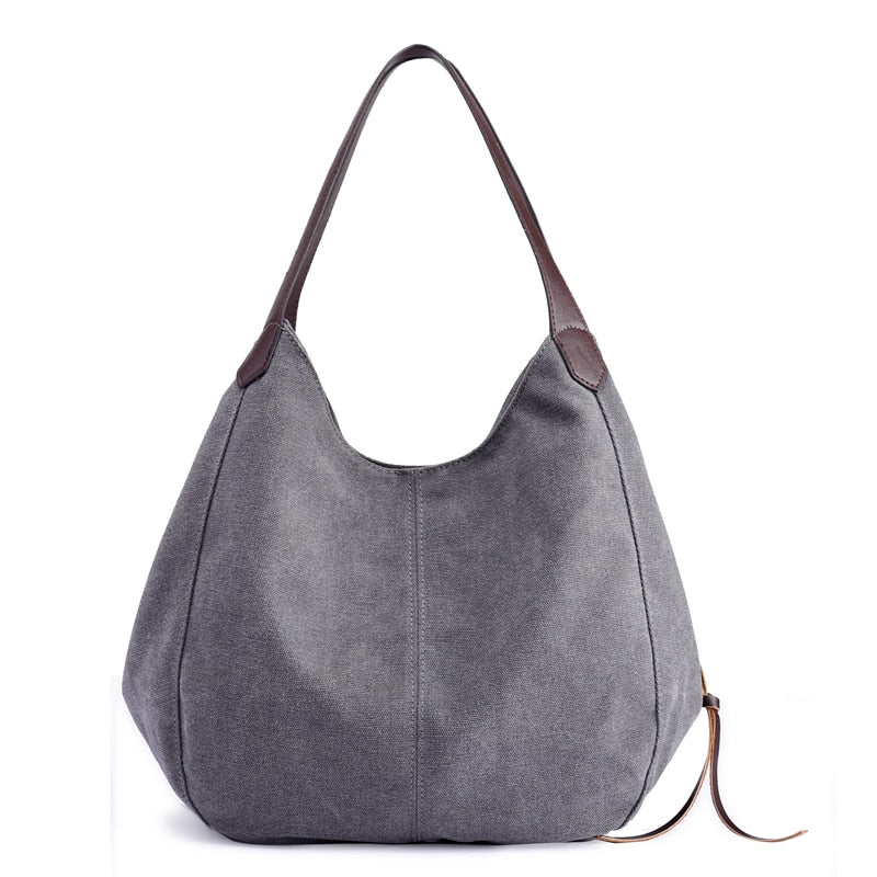 Large Street Piler Handbag • Casual Canvas Zipper Bag