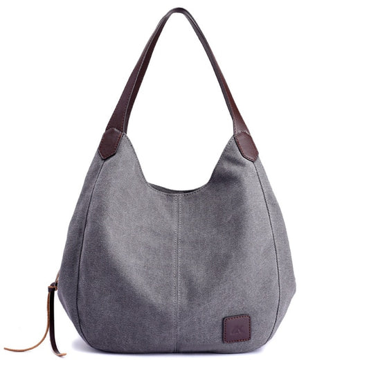 Large Street Piler Handbag • Casual Canvas Zipper Bag